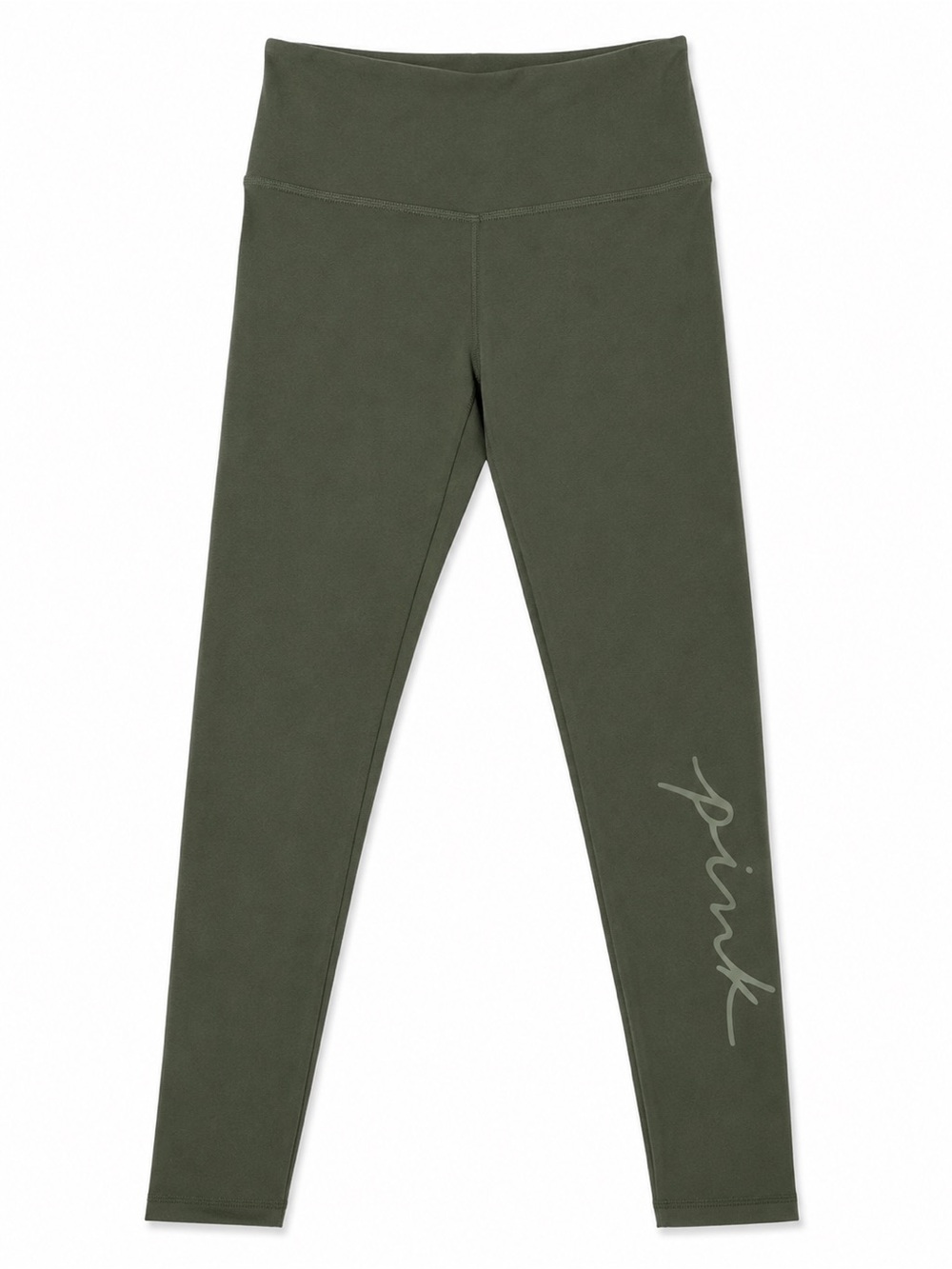 PINK Victoria's Secret Olive Green High-Waist Leggings - Picture 1 of 1